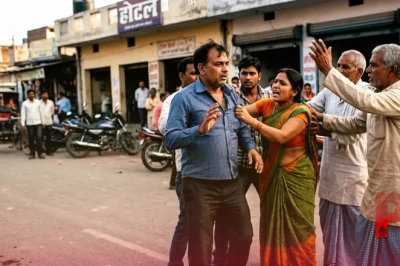 हापुड़: होटल में दूसरी महिला के साथ रंगे हाथों पकड़ा गया पति, पत्नी और ससुराल वालों ने सड़क पर की जमकर पिटाई