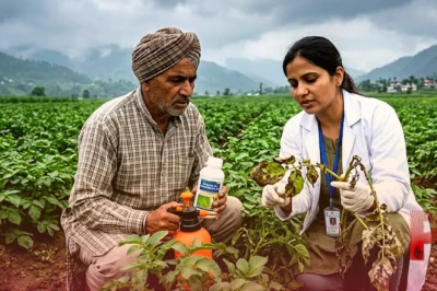 आलू की फसल पर मंडराया पिछेता झुलसा का खतरा, वैज्ञानिकों ने दी छिड़काव की अहम सलाह