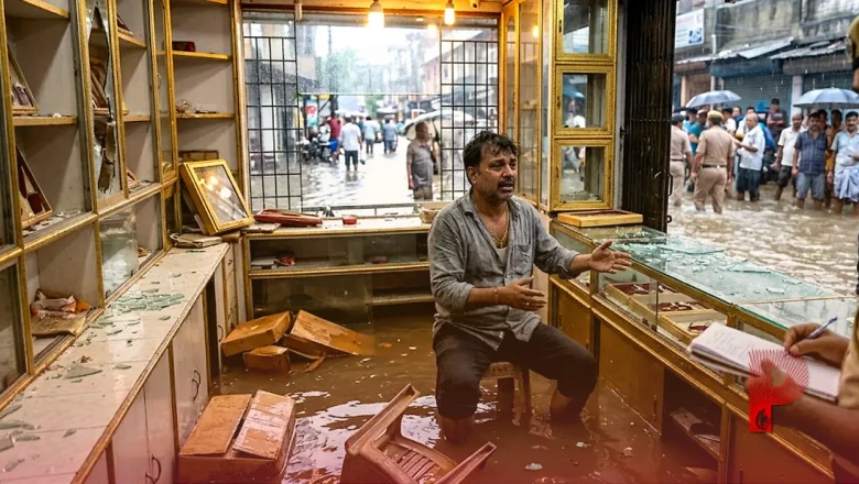 बाढ़ में हथियारबंद बदमाशों का कहर: ज्वेलरी दुकान में घुसकर की लाखों की लूट, दुकानदार को बनाया निशाना