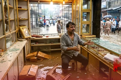 बाढ़ में हथियारबंद बदमाशों का कहर: ज्वेलरी दुकान में घुसकर की लाखों की लूट, दुकानदार को बनाया निशाना