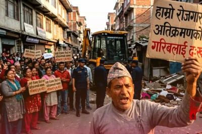नेपाल में बालेन शाह सरकार के खिलाफ बढ़ता जन आक्रोश: अतिक्रमण विरोधी कार्रवाई और आत्मदाह की घटनाओं से उबला काठमांडू