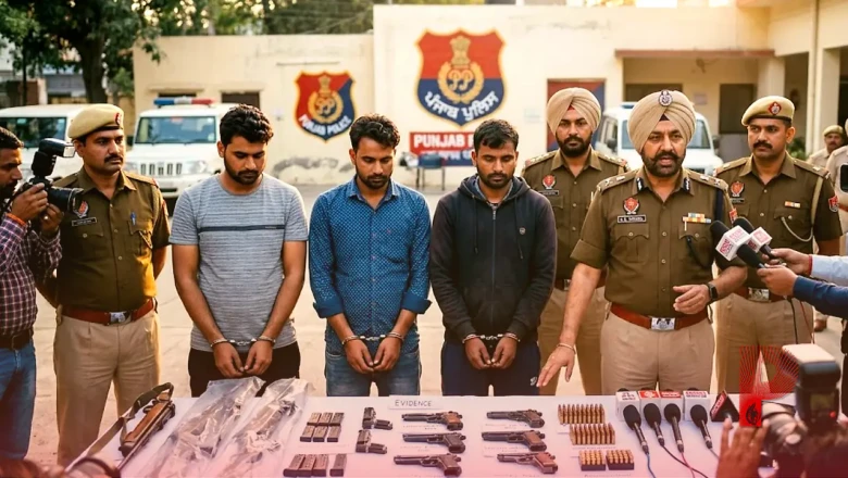 पंजाब पुलिस की बड़ी कार्रवाई: हथियारों के तस्करों का गिरोह बेनकाब, तीन आरोपी गिरफ्तार