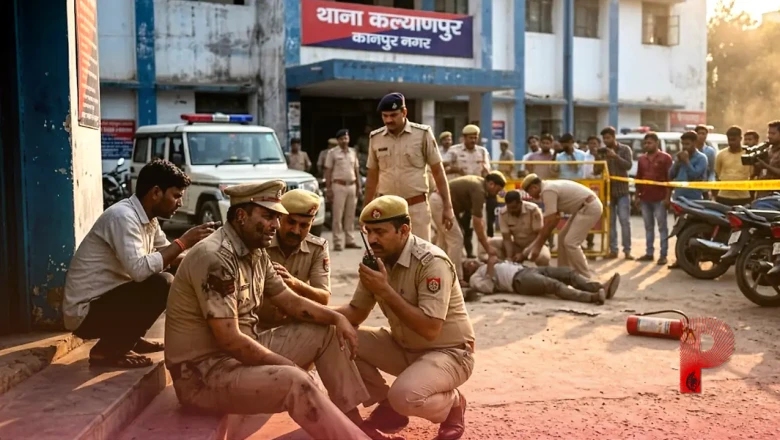 कानपुर: पत्नी से विवाद के बाद थाने पहुंचा शख्स, खुद को लगाई आग; तीन पुलिसकर्मी झुलसे