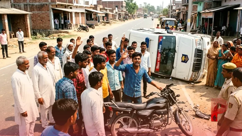 नालंदा में पुलिस गाड़ी की टक्कर से बाइक सवार युवक की मौत, भड़के लोग, लगा हत्या का आरोप
