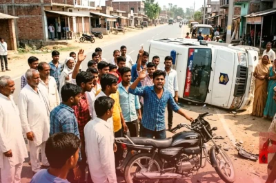 नालंदा में पुलिस गाड़ी की टक्कर से बाइक सवार युवक की मौत, भड़के लोग, लगा हत्या का आरोप