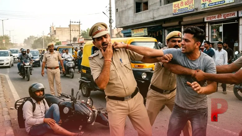 गुरुग्राम में कैब चालक का हाई-वोल्टेज ड्रामा: बाइक सवार को टक्कर मारने के बाद पुलिसकर्मी को जड़ा मुक्का, आरोपी गिरफ्तार
