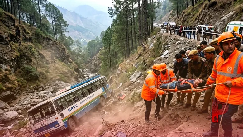शिमला में बस हादसे का तांडव: अनियंत्रित होकर गहरी खाई में गिरी HRTC की बस, दो यात्रियों की दर्दनाक मौत