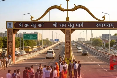 गाजियाबाद का हिंडन एलिवेटिड रोड अब राम सेतु मार्ग के नाम से पहचाना जाएगा, एंट्री पर लगा भव्य धनुष-बाण