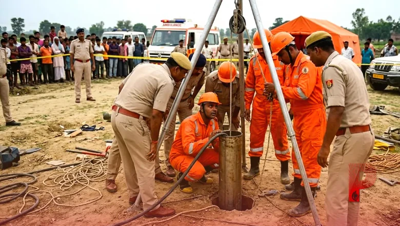 गया में खौफनाक हादसा: 3 साल का मासूम 30 फीट गहरे बोरवेल में फंसा, युद्धस्तर पर रेस्क्यू जारी