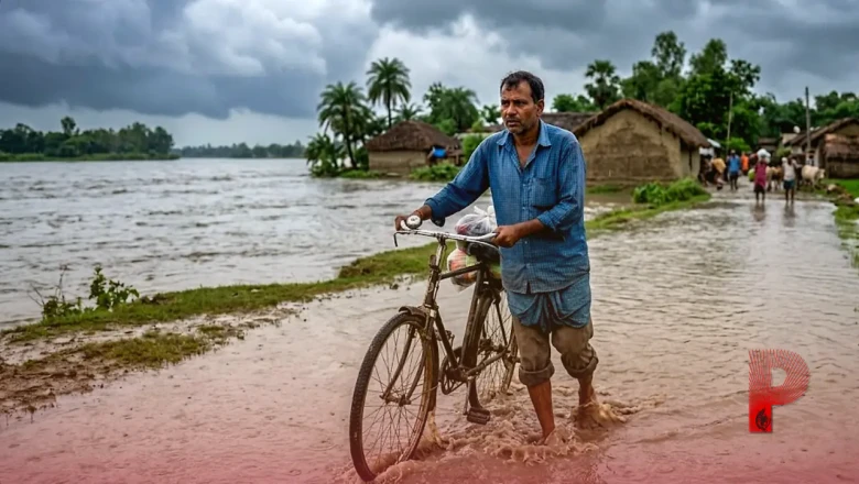 बिहार का मौसम: चंपारण और अररिया में भारी बारिश का अलर्ट, नदियों के उफान से बाढ़ का खतरा