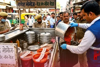 कानपुर में मोमोज की दुकानों पर FDA का छापा, 115 किलो संदिग्ध चटनी नष्ट