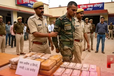 जोधपुर में नशीले पदार्थों के खिलाफ पुलिस का बड़ा प्रहार: 8 किलो अफीम और 1.06 करोड़ रुपये के साथ असम राइफल का जवान गिरफ्तार