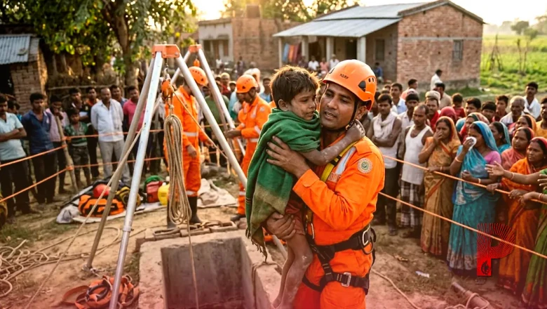 गया में मौत के मुंह से लौटा मासूम: 30 फीट गहरे बोरवेल में 7 घंटे फंसा रहा बच्चा, NDRF ने बचाई जान