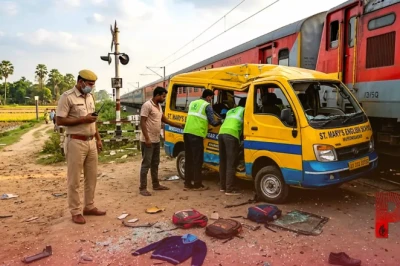 मुर्शिदाबाद में भीषण रेल हादसा, ट्रेन की चपेट में आई स्कूल वैन, दो छात्रों समेत तीन की मौत