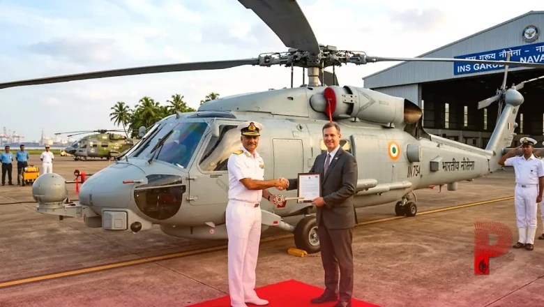 भारतीय नौसेना की बढ़ी ताकत, अमेरिका ने सौंपा एक और घातक MH-60R सीहॉक हेलीकॉप्टर