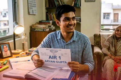 NEET टॉपर आर्यन गुप्ता की सफलता की कहानी: दादी के कैंसर ने बदला जीवन, 17 घंटे की पढ़ाई कर हासिल की AIR-1