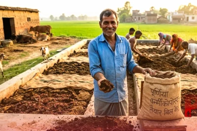 गोबर से कमाई का सुनहरा मौका: पूर्णिया के किसान से जानिए वर्मी कंपोस्ट बनाने का तरीका और मुनाफा