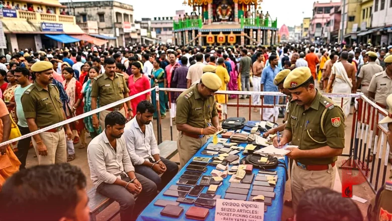 पुरी रथयात्रा में जेबकतरों पर पुलिस का शिकंजा: 103 शातिर चोर गिरफ्तार, 203 मोबाइल फोन बरामद