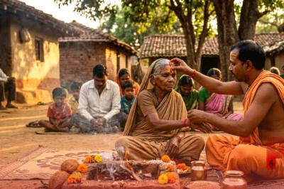 कांकेर: तुडगे गांव में 17 लोगों की घर वापसी, तीन परिवारों ने पारंपरिक विधि से मूल धर्म को अपनाया