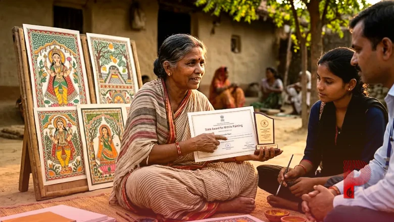 मिथिला पेंटिंग में स्टेट अवॉर्ड पाने का क्या है तरीका, विजेता ज्वालामुखी देवी ने बताई पूरी प्रक्रिया