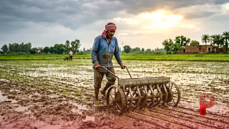 बारिश में धान बोने का बदला तरीका, पैडी ड्रम सीडर से एक साथ 8 कतारों में बुआई कर समय और पैसा बचा रहे किसान