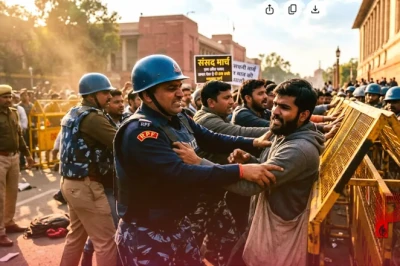 दिल्ली: संसद मार्च के दौरान RPF और प्रदर्शनकारियों में भिड़ंत, इलाके में सुरक्षा के कड़े इंतजाम