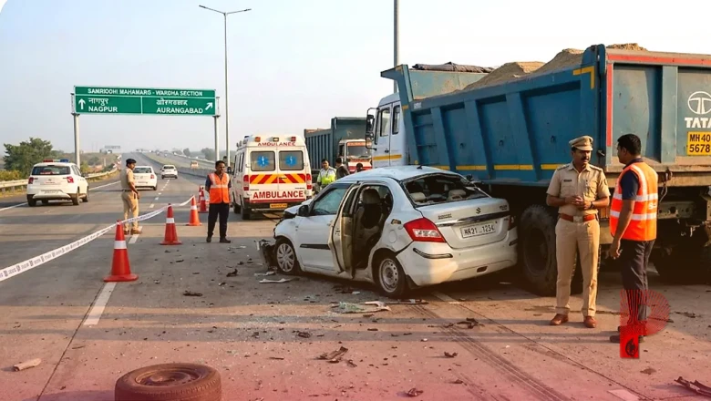 वर्धा और अमरोहा में भीषण सड़क हादसे, समृद्धि एक्सप्रेसवे पर कार और ट्रक की टक्कर में 5 की मौत