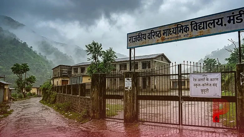 हिमाचल प्रदेश में मानसून का रौद्र रूप: रेड अलर्ट के बीच तीन जिलों में स्कूल-कॉलेज बंद