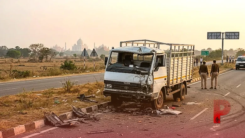 आगरा में दर्दनाक सड़क हादसा: राम मंदिर के दर्शन कर लौट रहे फरीदाबाद के 2 जिम संचालकों की कैंटर से टकराकर मौत