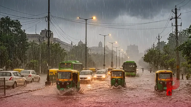 दिल्ली-एनसीआर में बारिश का दौर जारी, देश के 16 राज्यों में भारी वर्षा और तूफान का अलर्ट