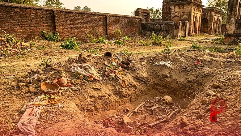 बिलासपुर: मुक्तिधाम में लावारिस शवों का अपमान, महज 2 फीट गहरी कब्र से बाहर आए अवशेष