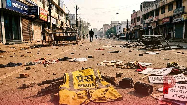पटना में NEET पेपर लीक प्रदर्शन के दौरान भारी बवाल, उपद्रवियों ने पत्रकारों पर किया हमला, फाड़े कपड़े