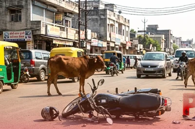 रायपुर में आवारा मवेशियों का आतंक: बाइक टकराई तो कार ने कुचला, इकलौते कमाऊ बेटे की मौत