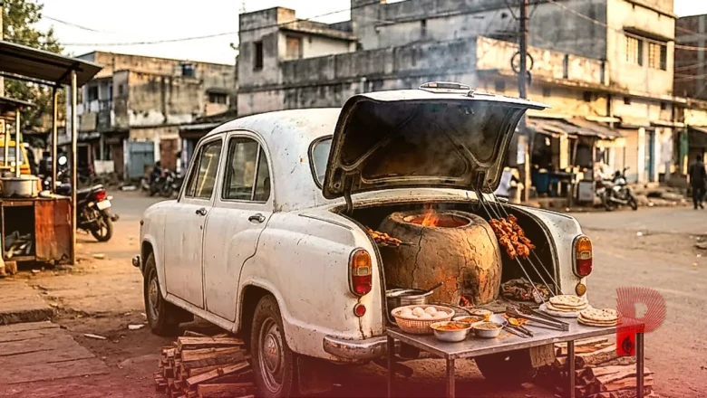 कोडरमा के निर्भय ने दिखाई कमाल, पुरानी एंबेसडर कार को बना दिया चलता-फिरता तंदूरी किचन