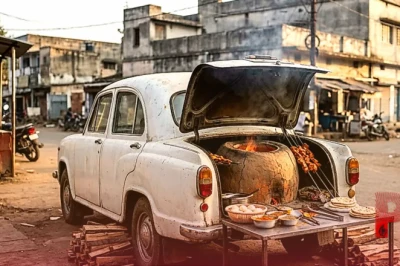कोडरमा के निर्भय ने दिखाई कमाल, पुरानी एंबेसडर कार को बना दिया चलता-फिरता तंदूरी किचन