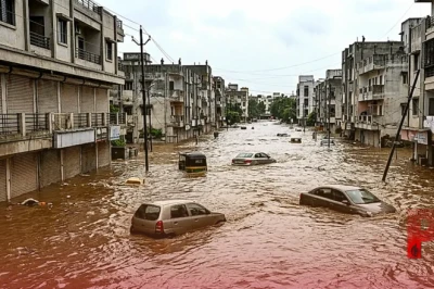 गुजरात में कुदरत का कहर: मूसलाधार बारिश से सड़कों पर तैरती दिखीं कारें, 38 हजार लोगों को सुरक्षित निकाला गया