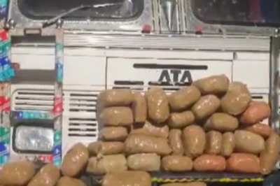 राष्ट्रीय राजमार्ग 18 पर STF की बड़ी कार्रवाई, ट्रक में छिपे गुप्त केबिन से भारी मात्रा में गांजा बरामद, 7 तस्कर काबू