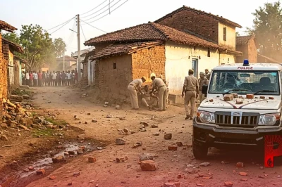 राजगढ़ में पुलिस टीम पर ग्रामीणों का हमला: चोरी के आरोपी को पकड़ने गई संयुक्त टीम पर पथराव, तीन जवान गंभीर रूप से घायल