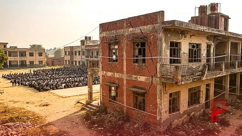 फरीदाबाद के सरकारी स्कूल का हाल, 22 कमरों के कंडम होने के बाद भी 1400 छात्रों की पढ़ाई जारी