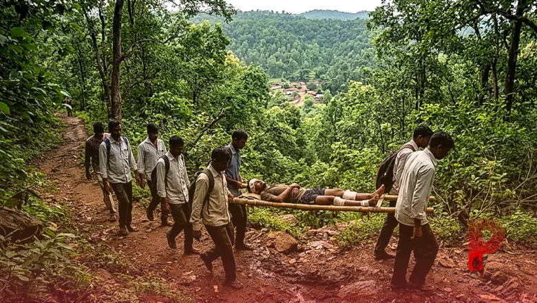 गढ़चिरौली: भालू के हमले के बाद 18 किलोमीटर पैदल चले स्वास्थ्य कर्मी, स्ट्रेचर पर ढोकर बचाई युवक की जान