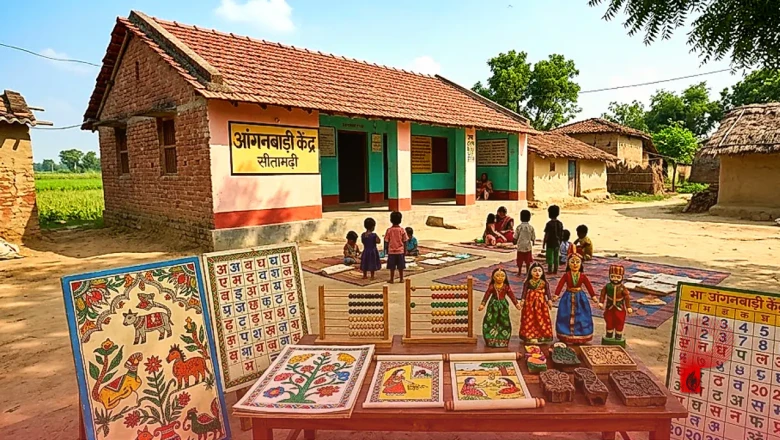 सीतामढ़ी में कमाल का नवाचार, फोक टीएलएम मॉडल से बदल रही आंगनबाड़ी केंद्रों की शिक्षा व्यवस्था