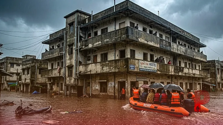गुजरात में मूसलाधार बारिश का कहर: वडोदरा के हॉस्टल में फंसे 150 लोगों को निकाला गया