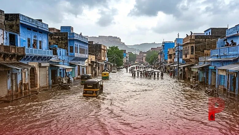 जोधपुर में मूसलाधार बारिश: सड़कें बनीं नदियां, उमस से मिली राहत और किसानों में खुशी