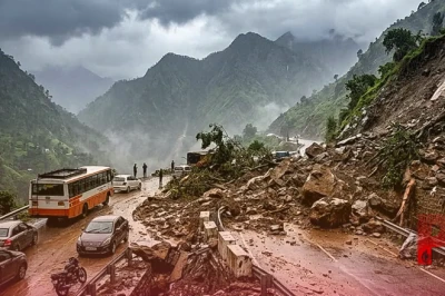उत्तराखंड में भारी बारिश का तांडव: 6 जिलों के लिए रेड-ऑरेंज अलर्ट जारी, बद्रीनाथ और गंगोत्री हाईवे पर थमा यातायात
