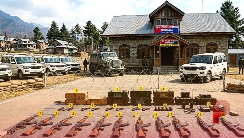 बारामूला में सुरक्षाबलों की बड़ी कार्रवाई, एक आतंकी दबोचा, भारी मात्रा में हथियार और गोला-बारूद जब्त