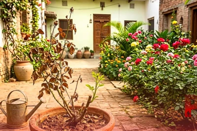 गुलाब का पौधा सूख गया है तो न फेंकें, इन आसान तरीकों से फिर से लहलहा उठेगा आपका बगीचा