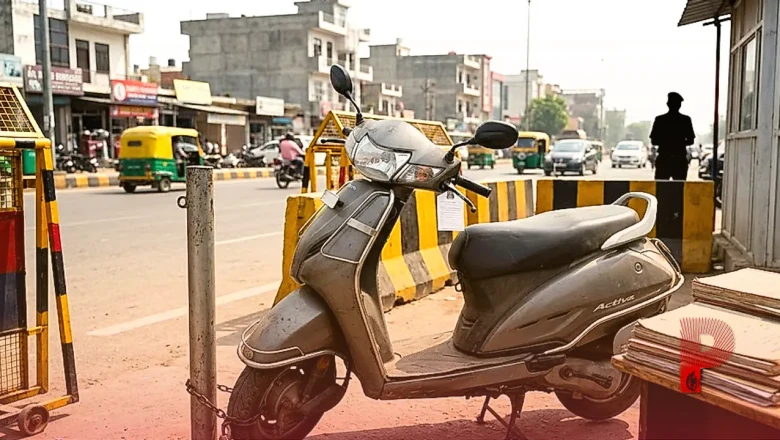 गुरुग्राम में ट्रैफिक पुलिस की बड़ी कार्रवाई, 96 चालानों वाला स्कूटर जब्त, जुर्माना पहुंचा 10 लाख रुपये
