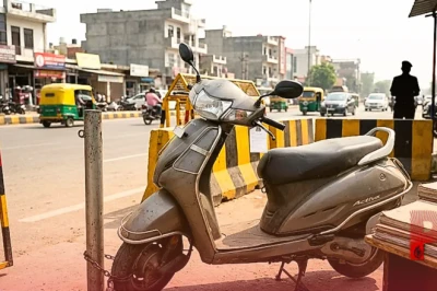 गुरुग्राम में ट्रैफिक पुलिस की बड़ी कार्रवाई, 96 चालानों वाला स्कूटर जब्त, जुर्माना पहुंचा 10 लाख रुपये