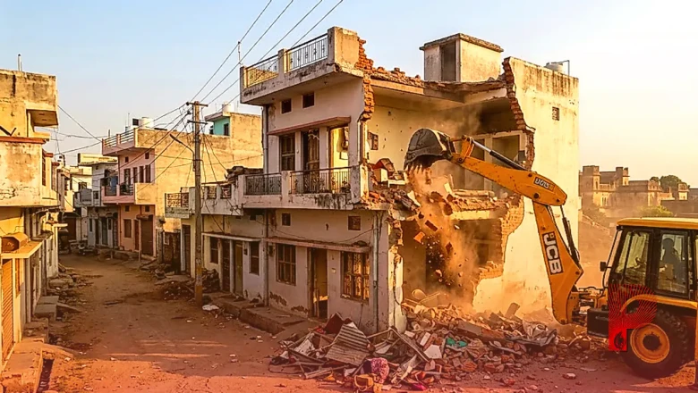 गुना सामूहिक दुष्कर्म मामला: हैवानियत के आरोपियों के घर पर चला प्रशासन का बुलडोजर, अवैध निर्माण किए गए जमींदोज