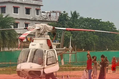देवघर में हेलीकॉप्टर सेवा की शुरुआत: अब बाबा बैद्यनाथ धाम का हवाई दर्शन कर सकेंगे श्रद्धालु, जानें किराया